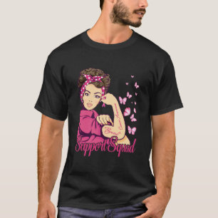 Camiseta Cancer de Mama Rosie Riveter, Esquadrão de Suporte
