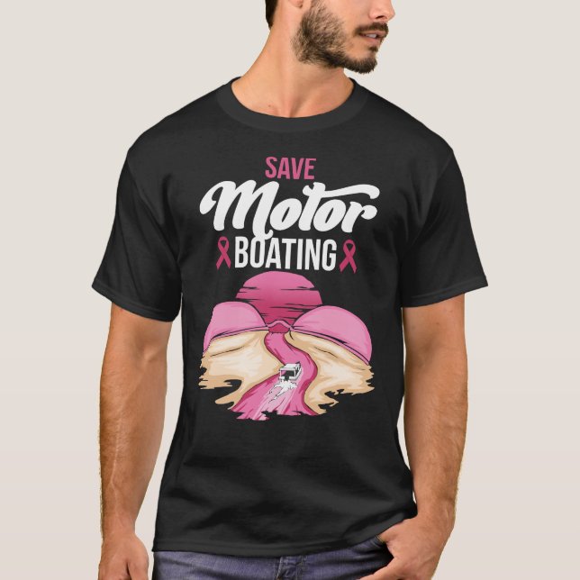 Camiseta Cancer De Mama Salva Motoboche Funny Pink Mama  (Frente)