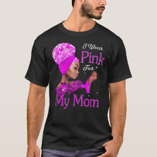 Camiseta Cancer De Mama Sensibilização Garota Negra Eu Vist