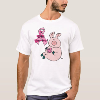 Camiseta cancer de mama sobreviverá a porco