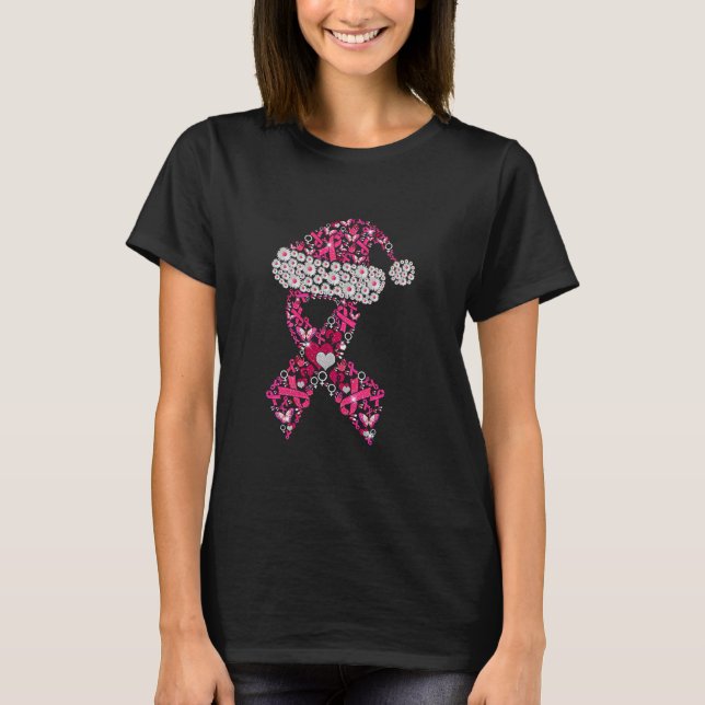 Camiseta Cancer de Natal da Fita Rosa (Frente)