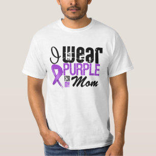 Camiseta Câncer de pâncreas eu visto a MAMÃ roxa da fita