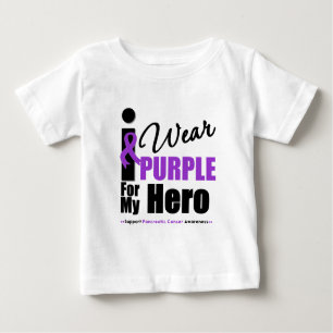 Camiseta Câncer de pâncreas eu visto o herói roxo da fita