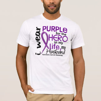 Camiseta Câncer de pâncreas para meu herói meu marido 2