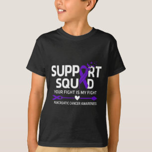 Camiseta Câncer de pâncreas quadrado de suporte ao câncer d