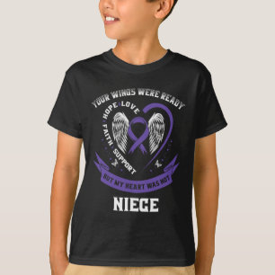 Camiseta Câncer de pâncreas Roxo Conhecimento de Brisos Nie