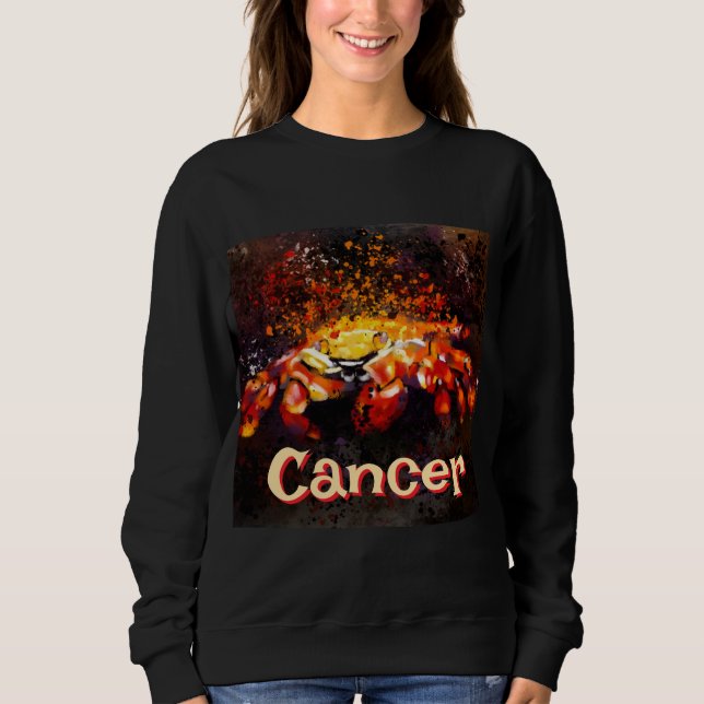 Camiseta Cancer de praia costeira náutica do caranguejo per (Frente)