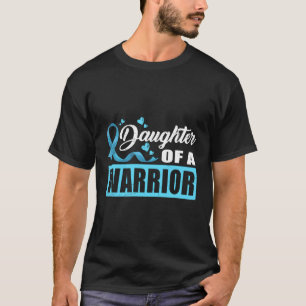 Camiseta Cancer de próstata azul de fita azul clara da filh