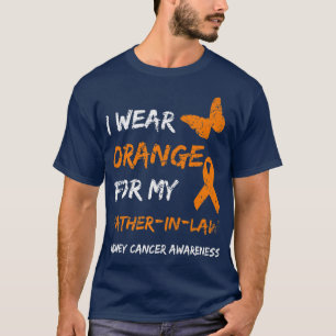 Camiseta Câncer de rim Eu Vestir Laranja Para Minha Costela