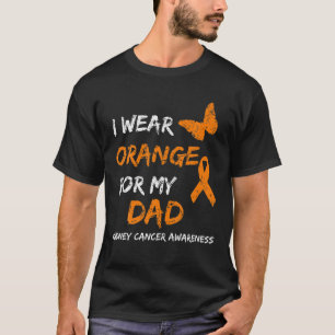 Camiseta Câncer de rim Eu Visto Laranja Para Minha Fita De 