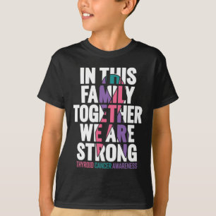 Camiseta Câncer de tiróide 1 da família de suporte ao cance
