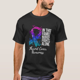 Camiseta Câncer de tiróide de Suporte da Família