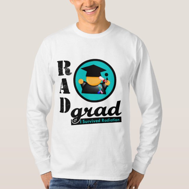 Camiseta CANCER de TIRÓIDE do formando da radiação (Frente)