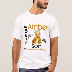 Camiseta Cancer do apêndice eu visto o âmbar para meu fil