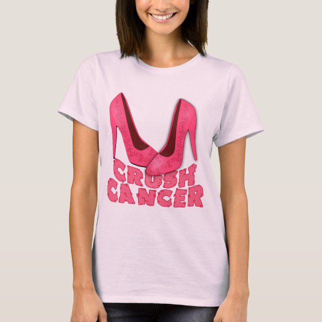 Camiseta Cancer do esmagamento com estiletes (Frente)