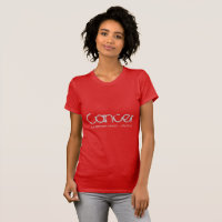 Camiseta cancer Em Vermelho Ruby