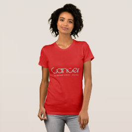 Camiseta cancer Em Vermelho Ruby