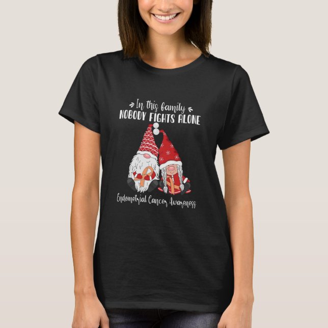 Camiseta Cancer Endometrial dos Gnomos de Natal (Frente)