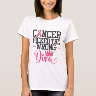 Camiseta Cancer Escolheu A Diva Errada  Cotação de sensib