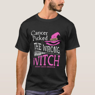 Camiseta Cancer Escolheu O Dia de as Bruxas engraçado Errad