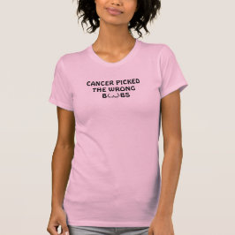 Camiseta Cancer Escolhido O Cancer De Mama Engraçado B**bs 