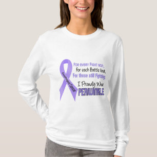 Camiseta Cancer esofágico eu visto orgulhosa a pervinca