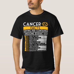 Camiseta Cancer Fatos Zodiac Horoscópio Funny Astrology Sta