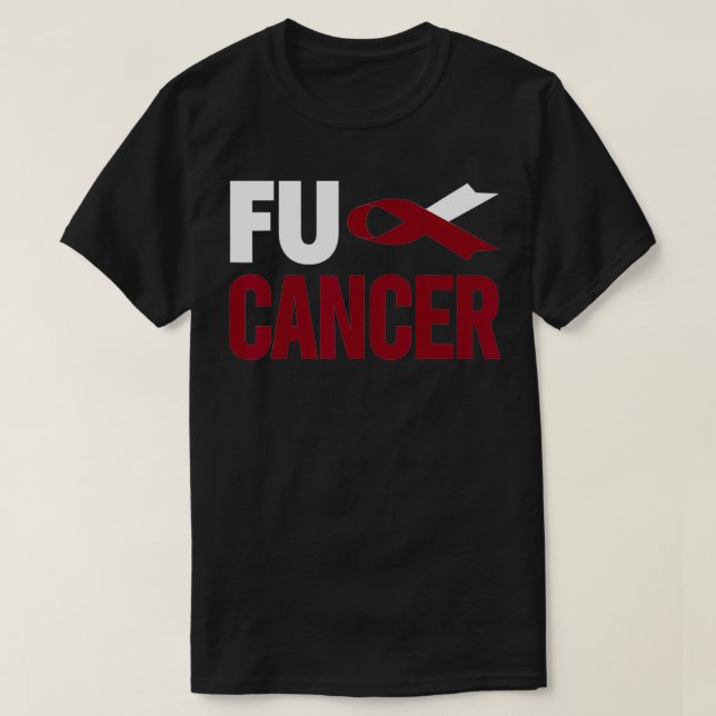 Camiseta Cancer Fu T Cancer Da Garganta Fu Necrose Oral Da  (Frente do Design)