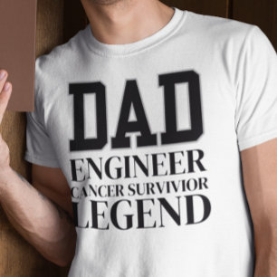 Camiseta Cancer Lutar Engenheiro Pai Presente Sobrevivente