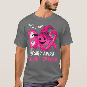 Camiseta Cancer Mama Boo Assusta Longe Friso Rosa Friso Fel