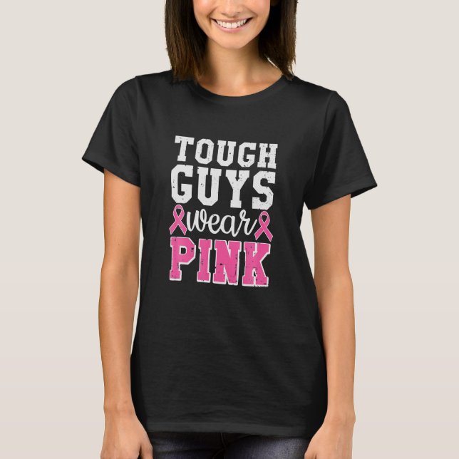Camiseta Cancer Mama Caras Duras Vestem Presente Rosa (Frente)