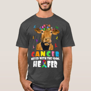 Camiseta Cancer Mensado Com A Luta Errada Da Vaca De Heifer