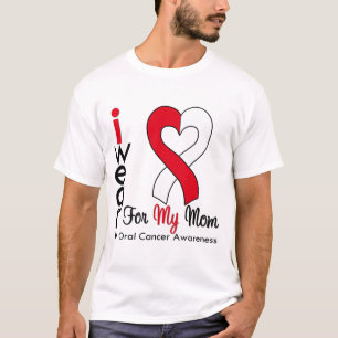 Camiseta Cancer oral eu visto a fita para minha mamã