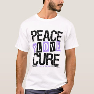 Camiseta Cancer Peace Love Cure