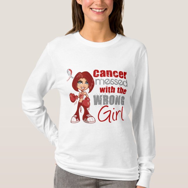 Camiseta Cancer principal do pescoço sujado com Girl.png (Frente)