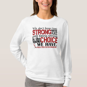 Camiseta Cancer principal e de pescoço como forte nós som