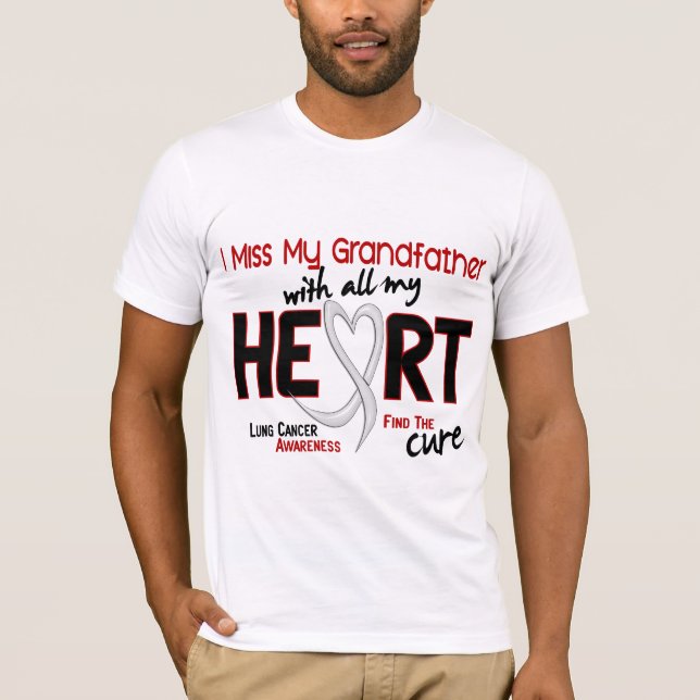 Camiseta Câncer pulmonar mim senhorita Meu Avô (Frente)