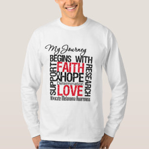 Camiseta Cancer que da melanoma minha viagem começa com a