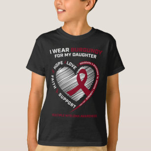 Camiseta Cancer Sanguíneo Filha da Borgonha Múltipla Mielom