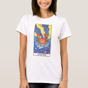 Camiseta Cancer - Símbolo Zodíaco - Abstrato de Arte