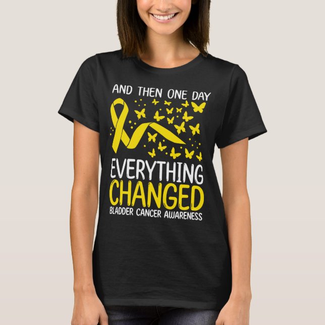 Camiseta Cancer Warrior Ribbon Bladder Cancer Awareness (Frente)