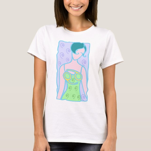Camiseta Cancer Zodiac Mulher verde (Frente)