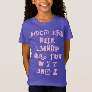 Camiseta Canções Alfabéticas (Letras Distintas) Meninas 