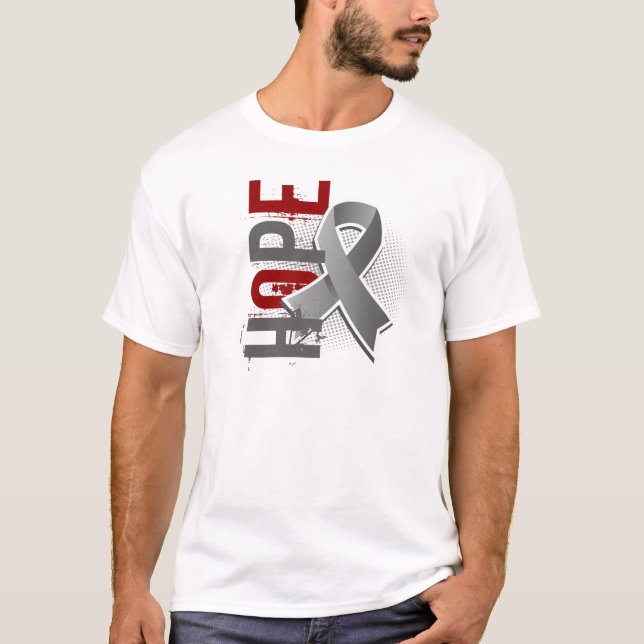 Camiseta Cancro cerebral da esperança 2 (Frente)