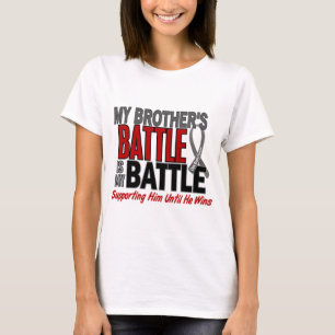 Camiseta Cancro cerebral MINHA BATALHA DEMASIADO 1 irmão