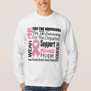 Camiseta Cancro da mama eu visto o TRIBUTO cor-de-rosa da