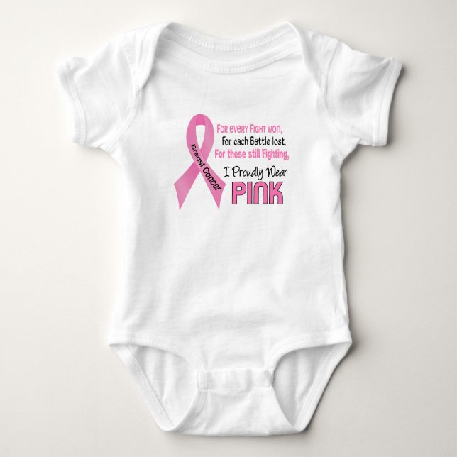 Camiseta Cancro da mama eu visto orgulhosa o rosa 1 (Frente)