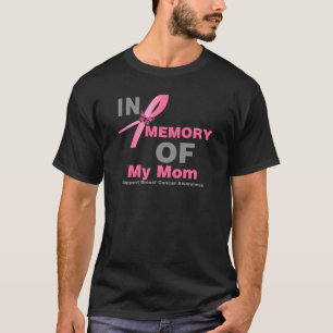 Camiseta Cancro da mama na memória de minha mamã