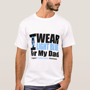 Camiseta Cancro da próstata eu visto a luz - azul para meu