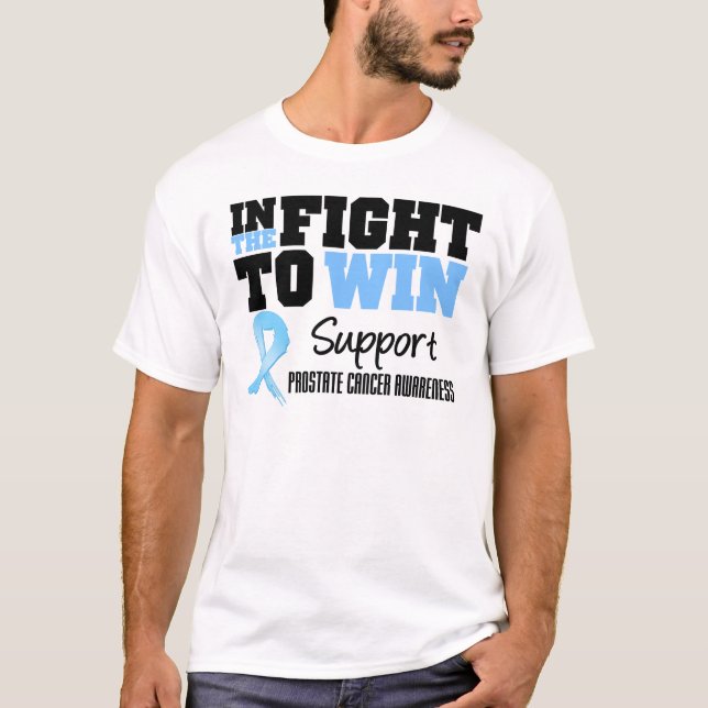 Camiseta Cancro da próstata na luta a ganhar (Frente)